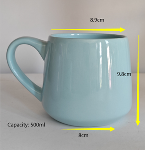 Evershine Individuelle Koreanische Version der Einfarbigen Niedlichen Tasse mit Anpassbarem LOGO Bürogeschenke Keramik-Kaffeebecher - Product Image 2