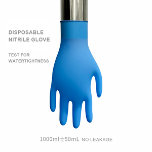 Guantes desechables de nitrilo puro Color azul 3,5g/4,0g Guantes DE TRABAJO antiestáticos Guantes protectores impermeables 100 unids/caja - Product Image 2