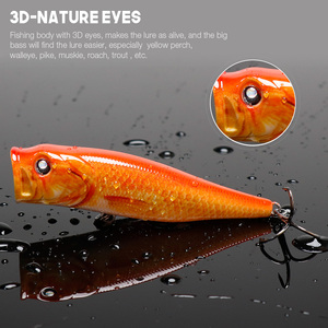 Appât artificiel pour la pêche, leurre pour attraper des poissons, matériel pour pêcher des <span class=keywords><strong>whopper</strong></span> <span class=keywords><strong>Popper</strong></span>, grande bouche, lumière, 8.5cm, 13.5g, 1 pièce - Product Image 4