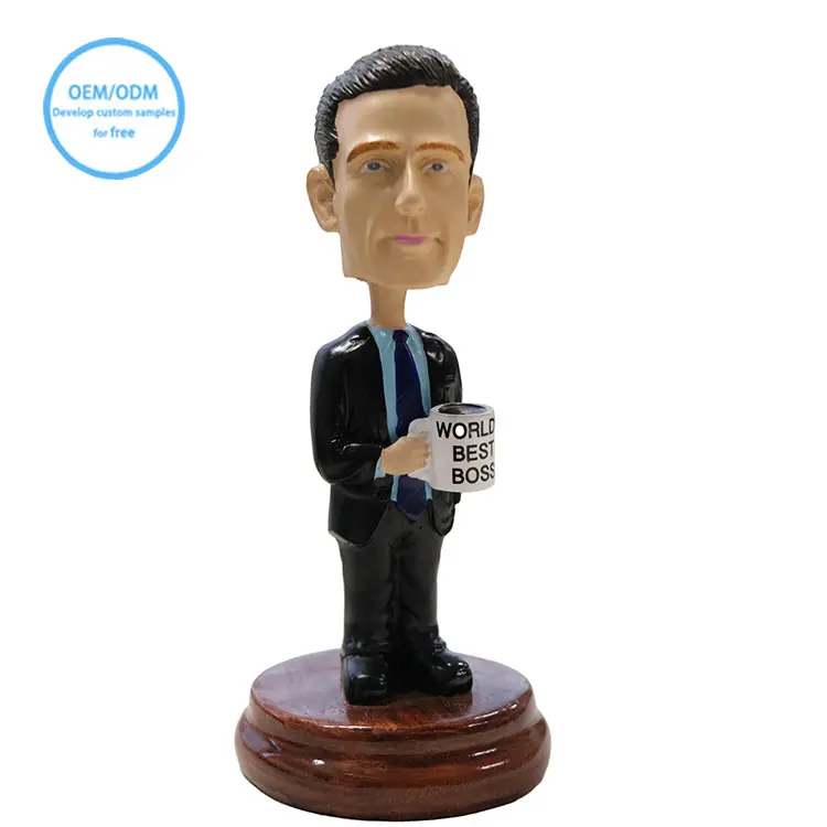 Resin Craft famous people figurine decorative bobblehead toy figures doll custom bobble head for home decor