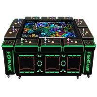 Machine de jeu de pêche 86 pouces pour 10 joueurs, avec accepteur de billets, à monnayeur, jeu d'adresse, boîtier métallique, Oecan King English pour le jeu