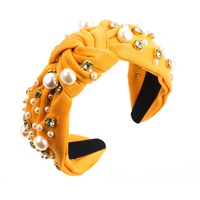 Accessoires de cheveux pour femmes tendance, bandeaux en tissu colorés, bandeaux à perles, bandeaux à strass, bandeaux à perles de culture