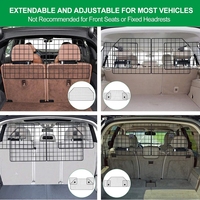 Barrière de sécurité réglable pour dorée de chien, Large, en maille fer, barrière de protection, pour coffre de voiture, largeur de 90.5 à 113cm