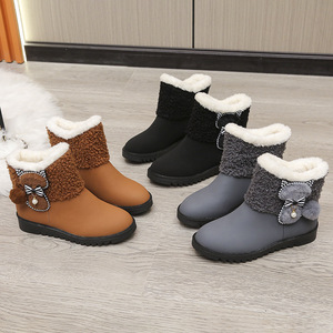 Stivali Invernali Design alla Moda Popolari con Fiocco Eleganti Stivali da <span class=keywords><strong>Neve</strong></span> da Donna - Product Image 3
