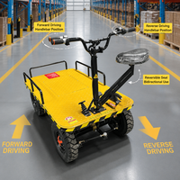 Chariot à plateforme électrique silencieux, moteur sans entretien, chariot à plateforme motorisé avec barrières amovibles