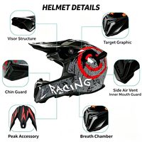 Casque de motocross Galaxy Splash Paint en promotion – Équipement professionnel intégral tout-terrain pour motos tout-terrain, idéal pour les vendeurs Amazon, faible MOQ