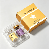 Flacon vide personnalisable pour emballage pharmaceutique, boîte pliable en papier de 3 ml pour peptides avec plateau en plastique