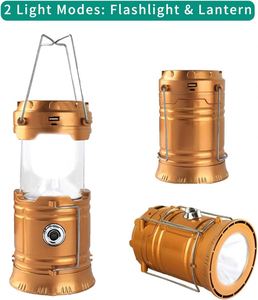 ไฟฉายพกพา LED คุณภาพสูง ขายส่ง ราคาพิเศษ ไฟฉุกเฉินพลังงานแสงอาทิตย์ ไฟแคมป์ปิ้ง กันน้ำ IP55 แสงขาว 6000K - Product Image 3