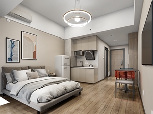 Lit double Queen Size moderne et personnalisé pour adultes, ensemble de meubles de <span class=keywords><strong>chambre</strong></span> à <span class=keywords><strong>coucher</strong></span> gain de place pour petits appartements et hôtels - Product Image 2