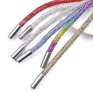 138Cm Dài 6Mm Vòng Pha Lê Dây Rhinestone Dây Rút Bling Hoodie Chuỗi Để Trang Trí - Product Image 1