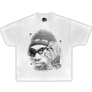 T-shirt unisexe Rodman Money Talk B&W Graphic Boxy, coupe ample, streetwear, col rond, manches courtes, 100% coton jersey imprimé - Product Image 1