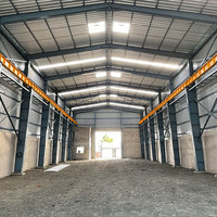 Atelier à structure métallique facilement assemblable, bâtiment commercial préfabriqué pour la fabrication en usine et le stockage en entrepôt d'acier