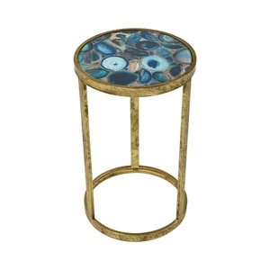 Mesa de acento hecha a mano chapada en oro - Product Image 1
