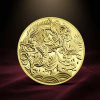 Prix de gros direct usine Pièces de défi en alliage de zinc plaqué or double face pour les vainqueurs avec taille personnalisée
