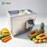 Geïntegreerde waterfilter-was- en schilmachine voor het reinigen van grondstoffen zonder secundaire vervuiling, voor fruit en groenten.