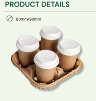 Couvre-gobelet en plastique jetable personnalisé PS PP PET pour boissons chaudes, couvercle en plastique pour gobelets en papier