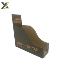 Boîtes de présentation de comptoir en carton ondulé avec barre de chocolat et logo en feuille d'or personnalisés