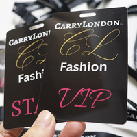 Badges événementiels personnalisés Kofei en polyester durable et écologique avec trou perforé, carte d'identité VIP avec cordon