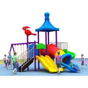आउटडोर खेल के मैदान के बच्चों गार्डन पार्क बच्चों प्लेहाउस खिलौना स्विंग सेट पर्ची प्लास्टिक ट्यूब स्लाइड