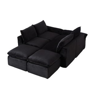 โซฟาผ้าลูกฟูกสไตล์โมเดิร์น สามารถประกอบเข้าด้วยกันได้อย่างอิสระ ให้ประสบการณ์การนั่งที่สะดวกสบาย - Product Image 1