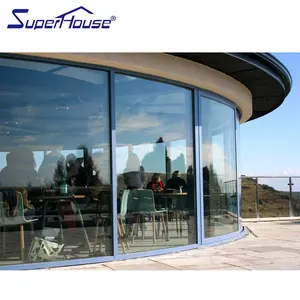 Window Wall Shopfront Manufacture Directly Sell Curved Window Cheap Price Aluminium China Aluminum Graphic Design Customized