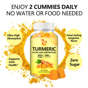 Gomitas de Cúrcuma con Extracto de Complejo de Cúrcuma de Marca Privada, Dulces de Cúrcuma que Mejoran la Inmunidad y el Sistema Inmunitario - Product Image 2