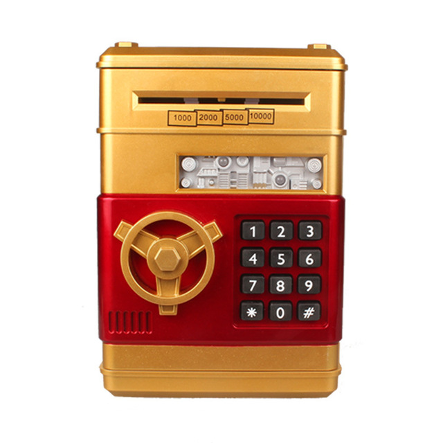 Auto-rolling Money Password Safe Mini Creative Painted ATM Piggy Bank Children's Electronic Piggy Bank Toy for Children