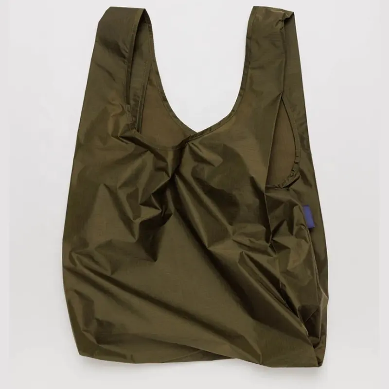 Sacs fourre-tout en nylon à grille de 3mm pliables minimalistes de couleur unie, pochette zippée 3D, sac à provisions réutilisable de taille moyenne standard