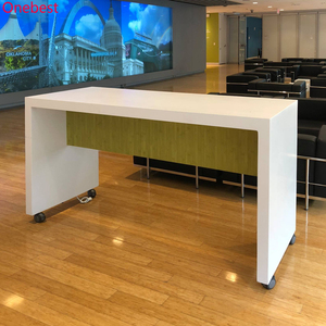 Bancone Moderno per Negozio di Telefonia iPhone, Tavolo Espositivo Alto in Superficie Solida - Product Image 3