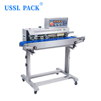 Selladora de Banda Continua Automática FRM-980III con Codificación de Tinta Sólida para Bolsas de Papel de Aluminio, Modelo de Consola