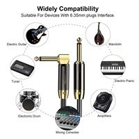 Fabricant de câble de 6.35mm, câble d'enroulement silencieux pour guitare électrique Pro Line, instrument de musique de basse, câble en cuivre pour guitare