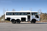 Nouvel autocar Dongfeng 28 places Euro 3 Diesel à transmission manuelle, bus tout-terrain 6x6, 190 ch, cabine à toit plat, 7500 kg, moteur 4-6L
