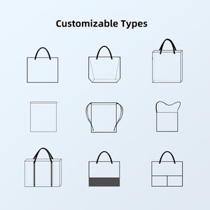 Vente en gros Sac fourre-tout pliable en toile écologique, réutilisable et résistant Taille personnalisée avec logo imprimé pour cadeaux Sacs à provisions - Product Image 4