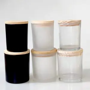 Contenants en verre avec logo personnalisé pour bougies bocaux vides pour bougies bocal à bougie en verre personnalisé pour la décoration intérieure