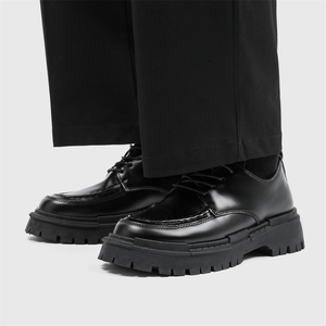 Wholesale Men's Luxury Fashion Leather <b>Height</b> <b>Increasing</b> Casual Shoes Lace-Up Walking Style Designer Shoes EVA <b>Insole</b> - Product Image 5