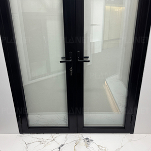 Portes d'entrée en aluminium sur mesure avec isolation thermique, portes françaises à battants en verre, fabrication sur mesure - Product Image 5