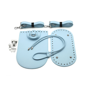 Correa de Asa tejida de cuero hecha a mano DIY para piezas de bolso, accesorios, parte inferior de bolso de cuero con correa de hombro de Hardware - Product Image 4