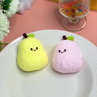 Jouet Squishy Réaliste en Forme de Fruit, en Silicone Alimentaire, Surface Texturée, Doux à Presser, Soulagement Sensoriel, Cadeau, Présentoir