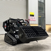 Pengiriman Gratis Berat Operasi 380kg  480kg 1200kg  HAVTEK  Mini Tracked Skid Steer Loader Bucket untuk Pembersihan Salju