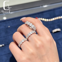 Bague en or véritable 14k/16k/18k avec diamant de laboratoire certifié IGI VVS pour femme, bijou élégant pour mariage