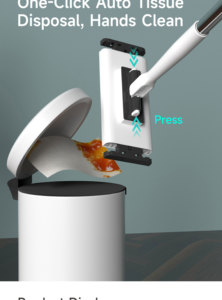 Mopa Plana Ajustable Realida con Mango Desmontable, Mopa para <span class=keywords><strong>Limpieza</strong></span> <span class=keywords><strong>de</strong></span> Pisos con Sistema <span class=keywords><strong>de</strong></span> Paño Reemplazable - Product Image 5