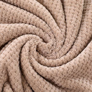 Serviettes de bain en gros, personnalisées, douces, épaisses, pour la maison, serviettes de douche, haute qualité, séchage rapide, double face, en tissu polaire corail tissé - Product Image 2