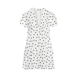 KAR&OT ZA Nuovo Arrivo Primavera/Estate 2026 per Donna: Mini Abito alla <span class=keywords><strong>Moda</strong></span> <span class=keywords><strong>e</strong></span> Versatile con Scollo a V <span class=keywords><strong>e</strong></span> Maniche a Bolla 26067 - Product Image 4