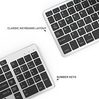 Seenda — clavier sans fil Bluetooth, Rechargeable, format complet, avec pavé numérique, pour iPad, MacBook Air/Pro, iMac