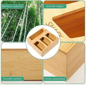 Bamboo plastic wrap <b>storage</b> <b>box</b>, pull-out <b>kitchen</b> plastic wrap cutter, garbage bag divider, aluminum foil <b>box</b> manufacturer - Product Image 1