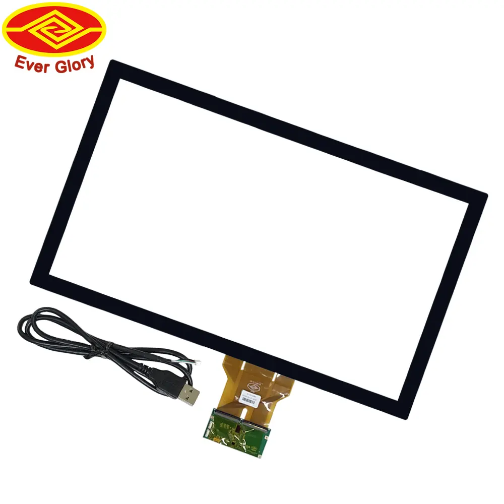 Painel de toque capacitivo PCAP EETI USB de alta resolução para tela de toque HMI personalizada projetada 21 27 15.6 42 43 polegadas
