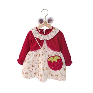 Nuevo Estilo Otoño 2025, Vestido <span class=keywords><strong>de</strong></span> Princesa Estilo Occidental para Bebés y Niñas, Tela <span class=keywords><strong>de</strong></span> Mezcla <span class=keywords><strong>de</strong></span> Algodón, Ropa Infantil - Product Image 5
