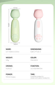 Venta al por mayor de fábrica 2 en 1 APP Control recargable USB masajeador vibrador succión Personal vibración varita consolador juguetes sexuales para mujeres - Product Image 5