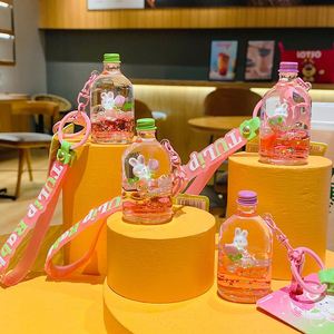 Creative Cartoon Swing Rabbit Key Chain Student <b>Bag</b> Pendant Personalized Fashion Quicksand Car Key Pendant Small <b>Gift</b> - Product Image 1