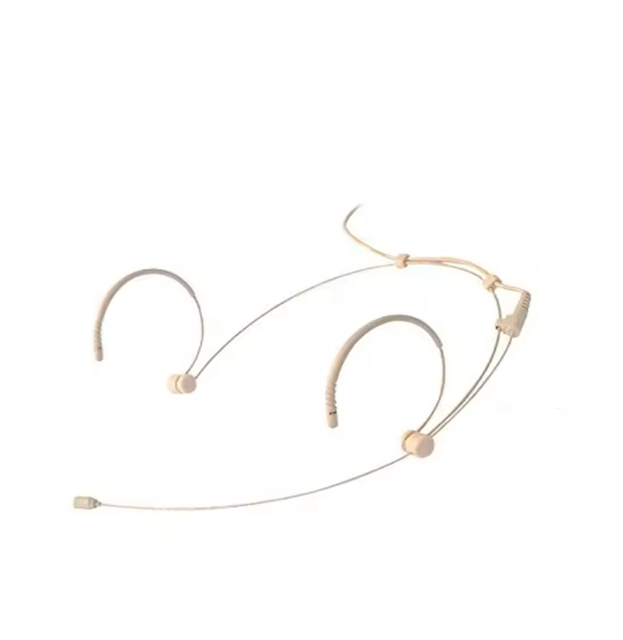 Wholesale Light-weight Metal Headset Unidirectional Skin Color Earhook Microphone 4 Pin Mini XLR Wired Transmitter System